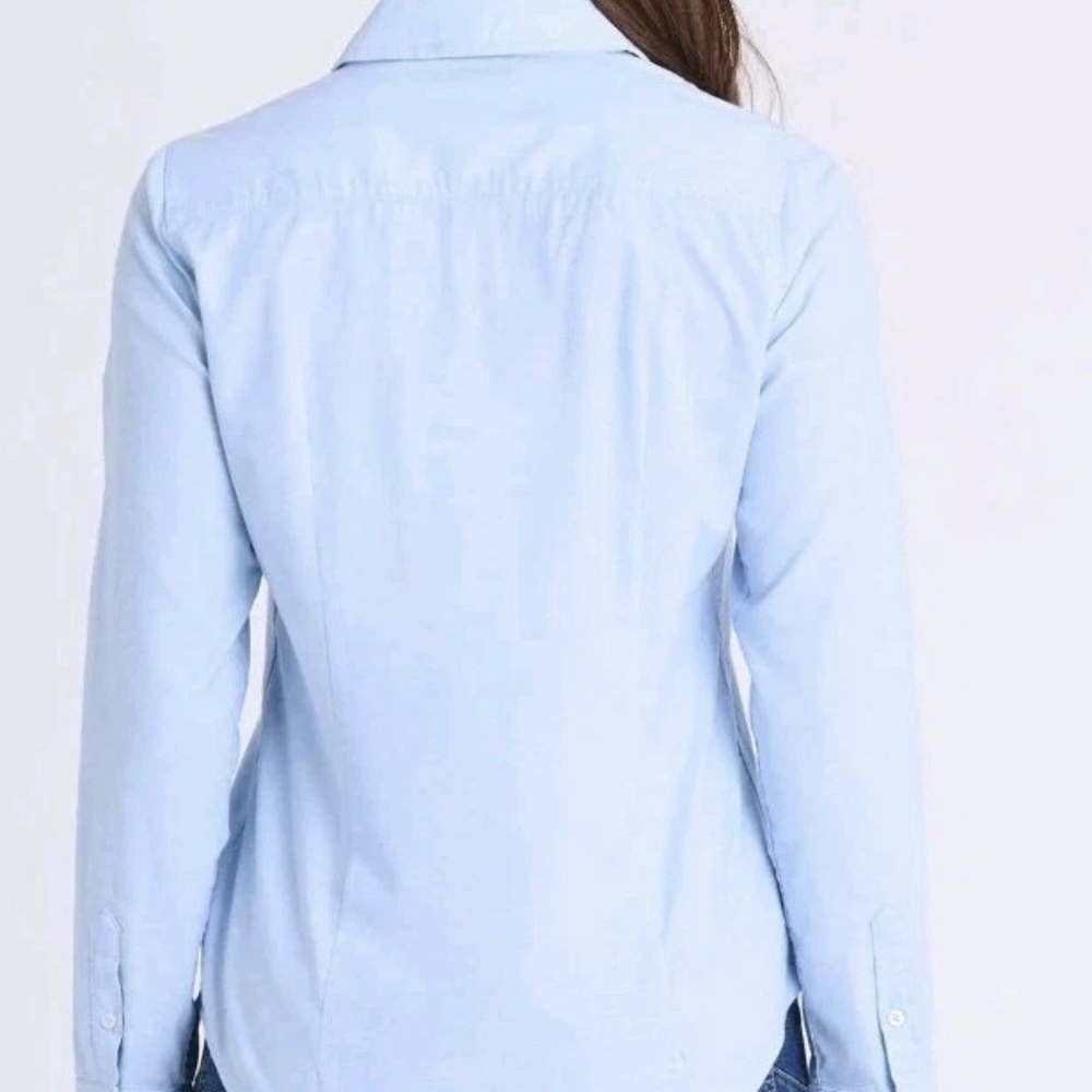 U.S. Polo Assn. Light Blue Button-Down Shirt with White Trim - Picture 4 of 11